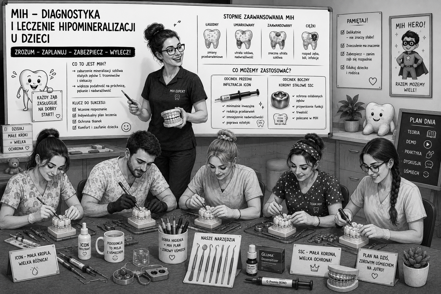 Leczenie MIH u dzieci – kurs praktyczny Leczenie MIH u dzieci – diagnostyka hipomineralizacji