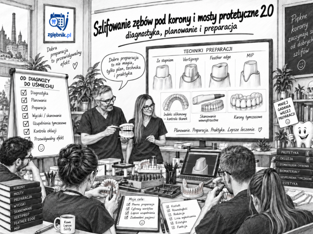 Kurs szlifowania zębów pod korony i mosty