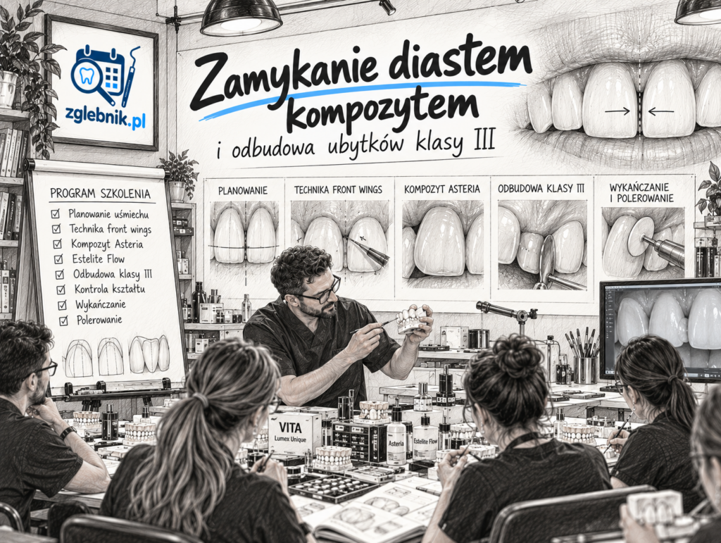 Zamykanie diastem kompozytem i odbudowa ubytków klasy III