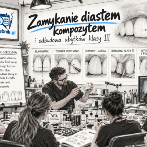 Zamykanie diastem kompozytem i odbudowa ubytków klasy III