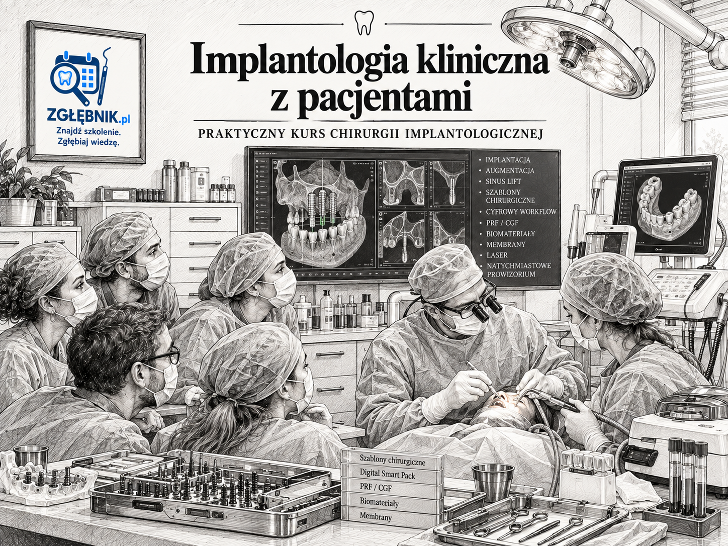 Kurs implantologii z pacjentami – praktyczne szkolenie kliniczne
