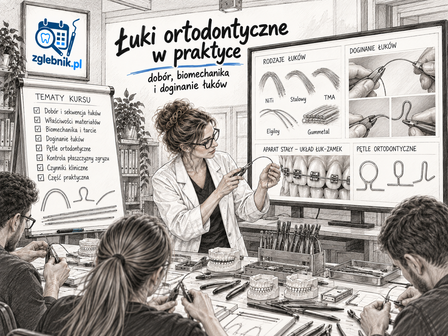 Łuki ortodontyczne w praktyce – kurs doginania łuków