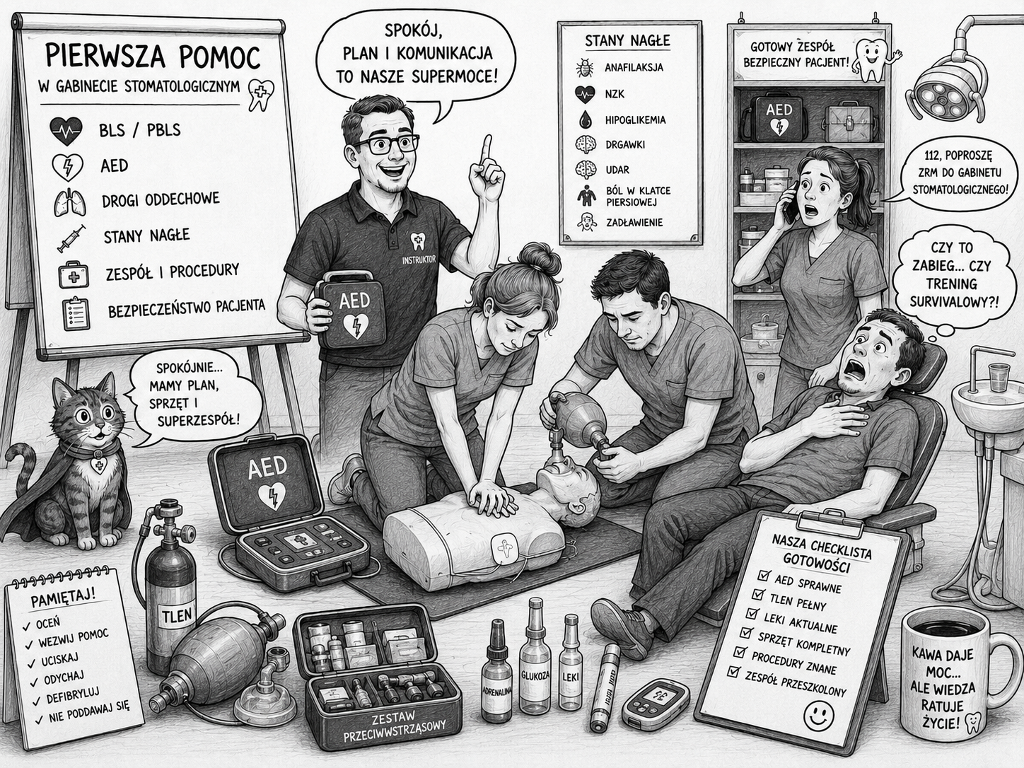 Pierwsza pomoc w gabinecie stomatologicznym – praktyczny kurs dla zespołu
