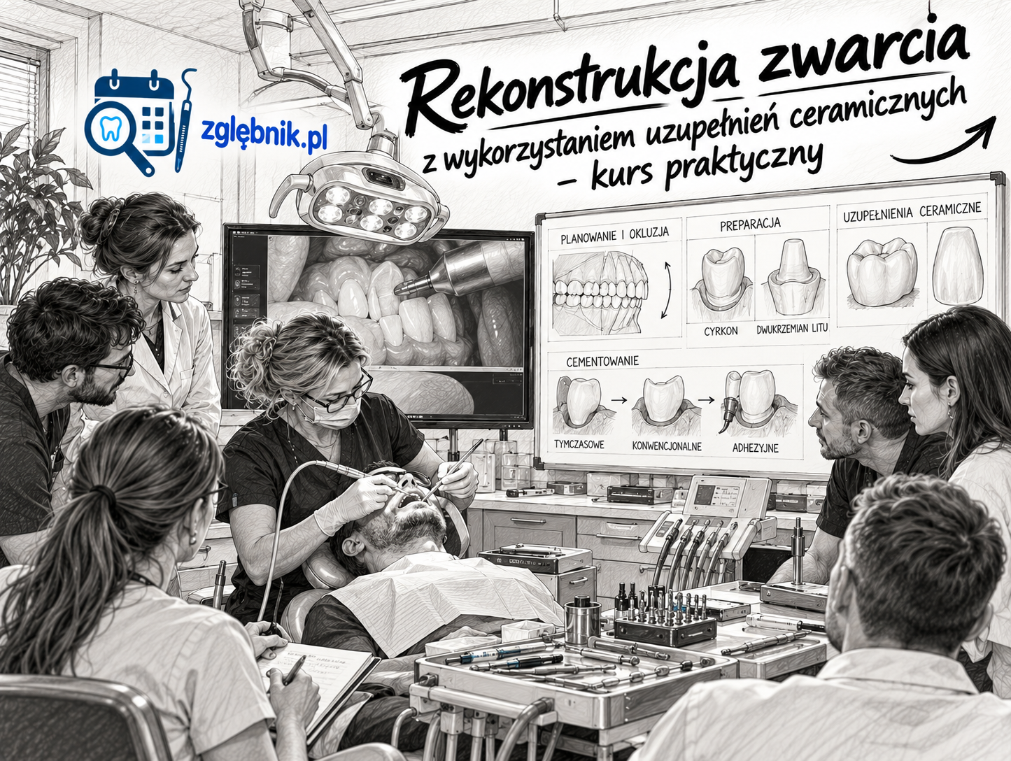 Kurs rekonstrukcji zwarcia koronami – ceramika Kurs rekonstrukcji zwarcia koronami – uzupełnienia ceramiczne
