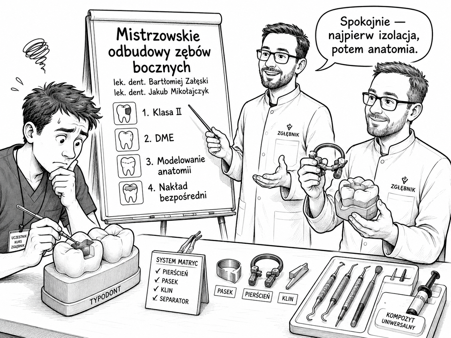 Mistrzowskie odbudowy zębów bocznych – Warszawa Kurs odbudowy zębów bocznych z Bartłomiejem Załęskim i Jakubem Mikołajczykiem w Warszawie