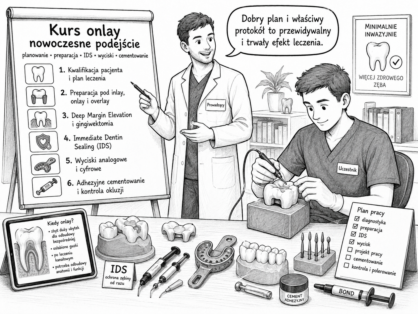 Onlay – nowoczesne podejście – kurs w Krakowie Kurs onlay z lek. dent. Marcinem Krupińskim w Krakowie