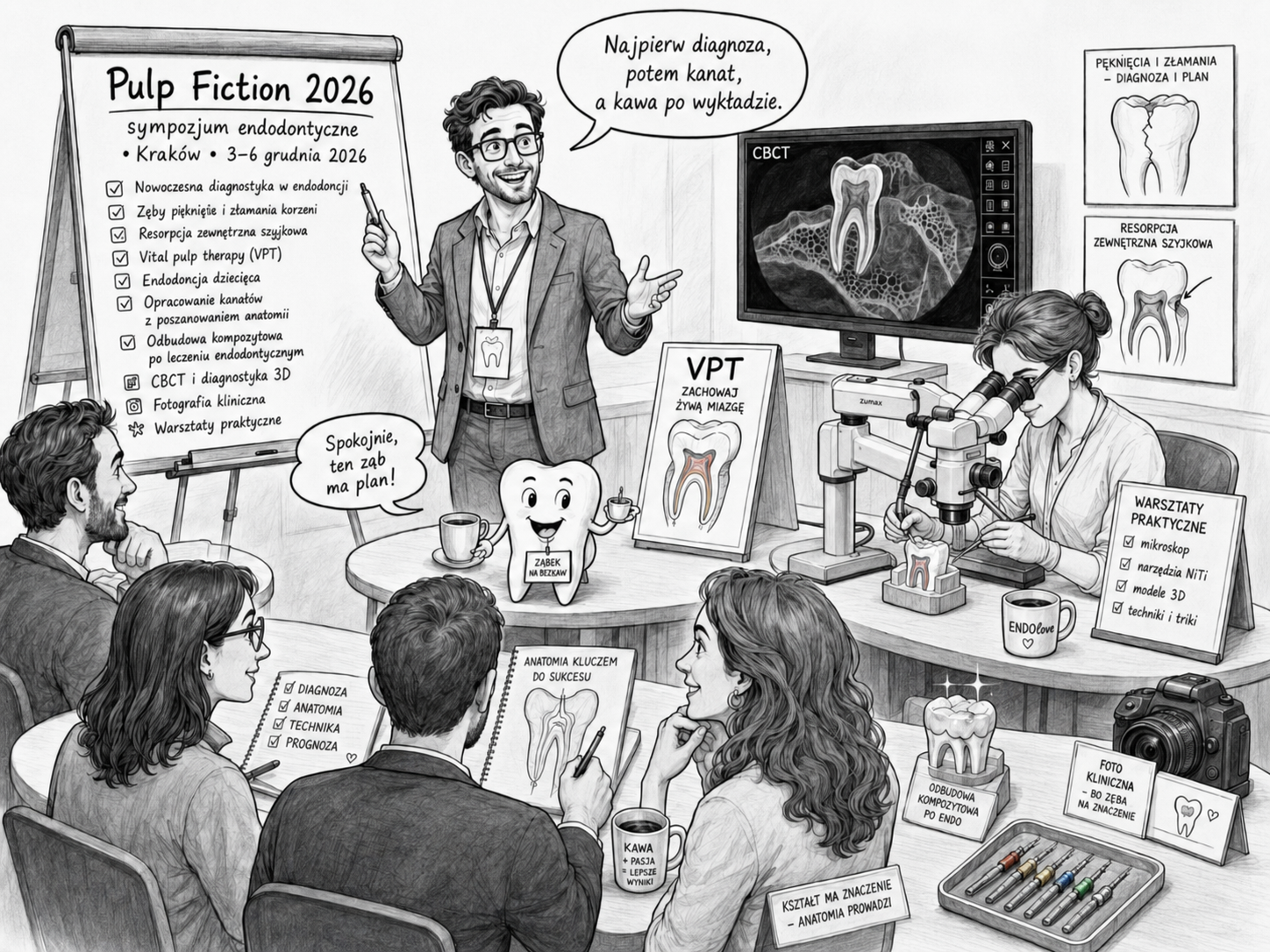Pulp Fiction 2026 – międzynarodowe sympozjum endodontyczne w Krakowie