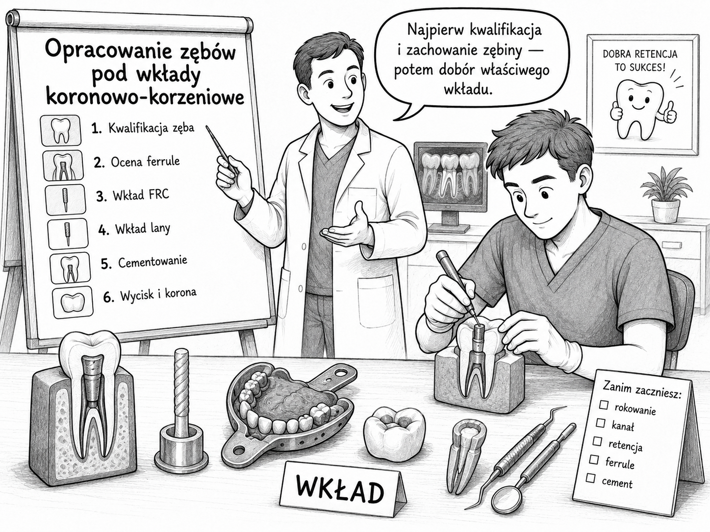 Wkłady koronowo-korzeniowe – kurs praktyczny w Krakowie Opracowanie zębów pod wkłady koronowo-korzeniowe z dr. Bohdanem Bączkowskim w Krakowie