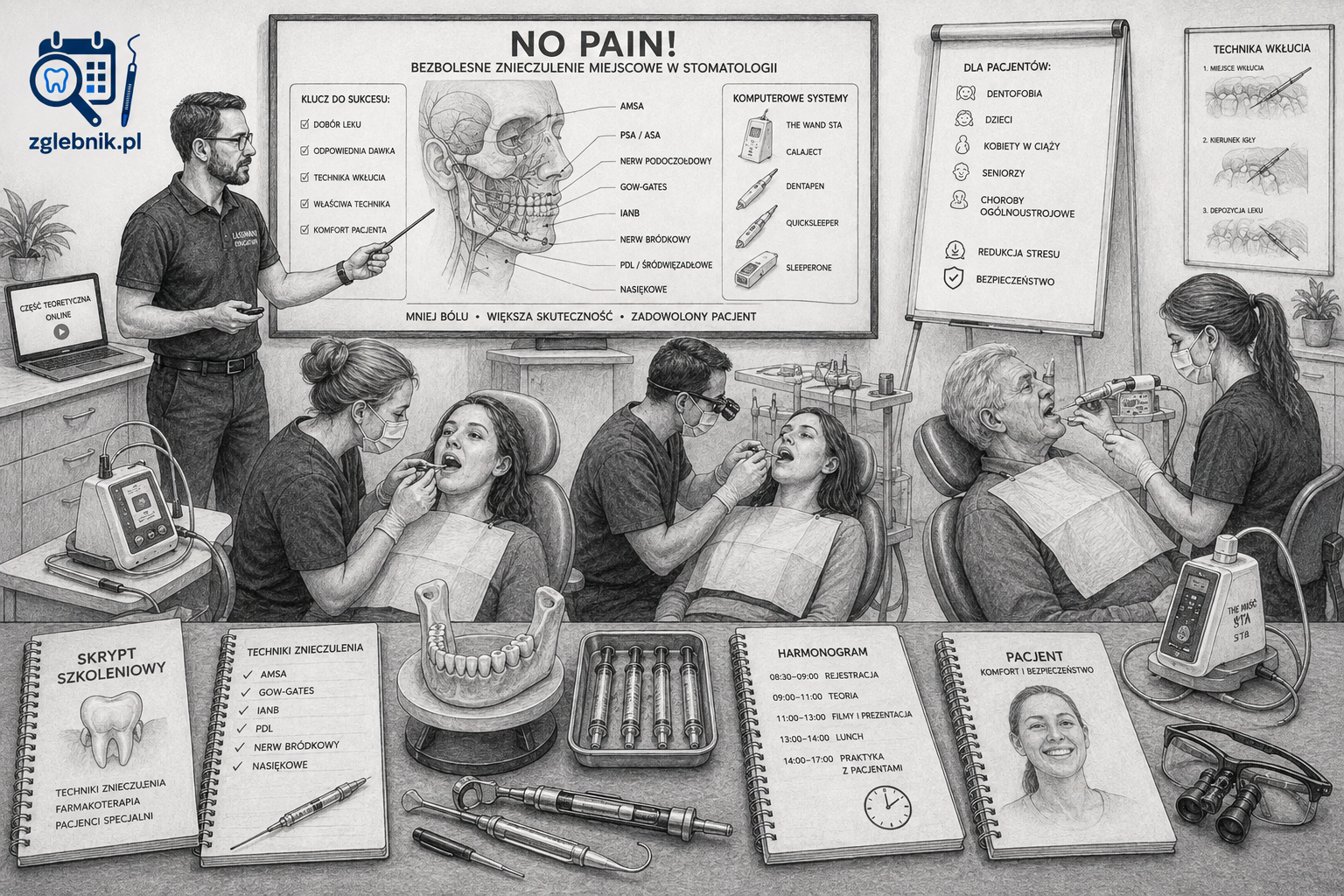 No Pain – kurs znieczulenia stomatologicznego No Pain – kurs znieczulenia stomatologicznego z Krzysztofem Gończowskim w Łodzi
