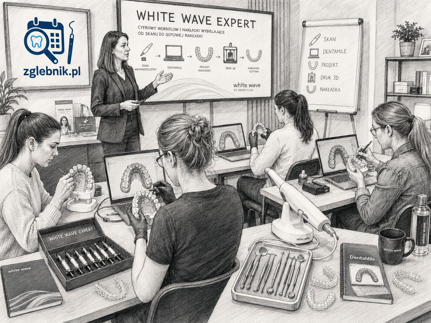 White Wave Expert Wrocław – skanowanie i nakładki wybielające White Wave Expert Wrocław – kurs dla higienistek stomatologicznych