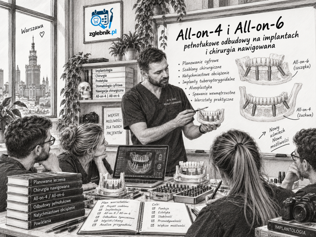 Kurs All-on-4 i All-on-6 – pełnołukowe odbudowy na implantach