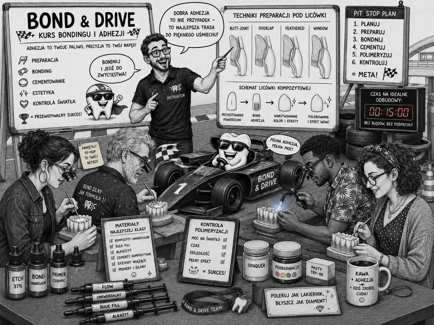 Bond & Drive – kurs bondingu i adhezji Kurs bondingu i adhezji Bond & Drive – szkolenie praktyczne