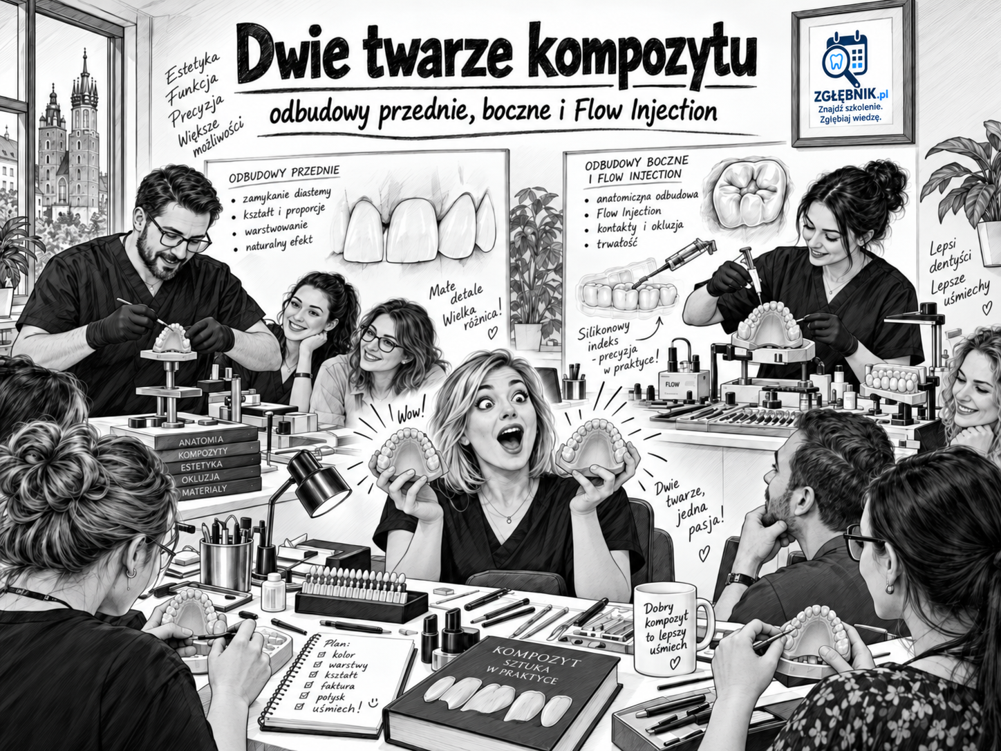 Dwie twarze kompozytu – kurs Flow Injection i odbudów kompozytowych w Krakowie