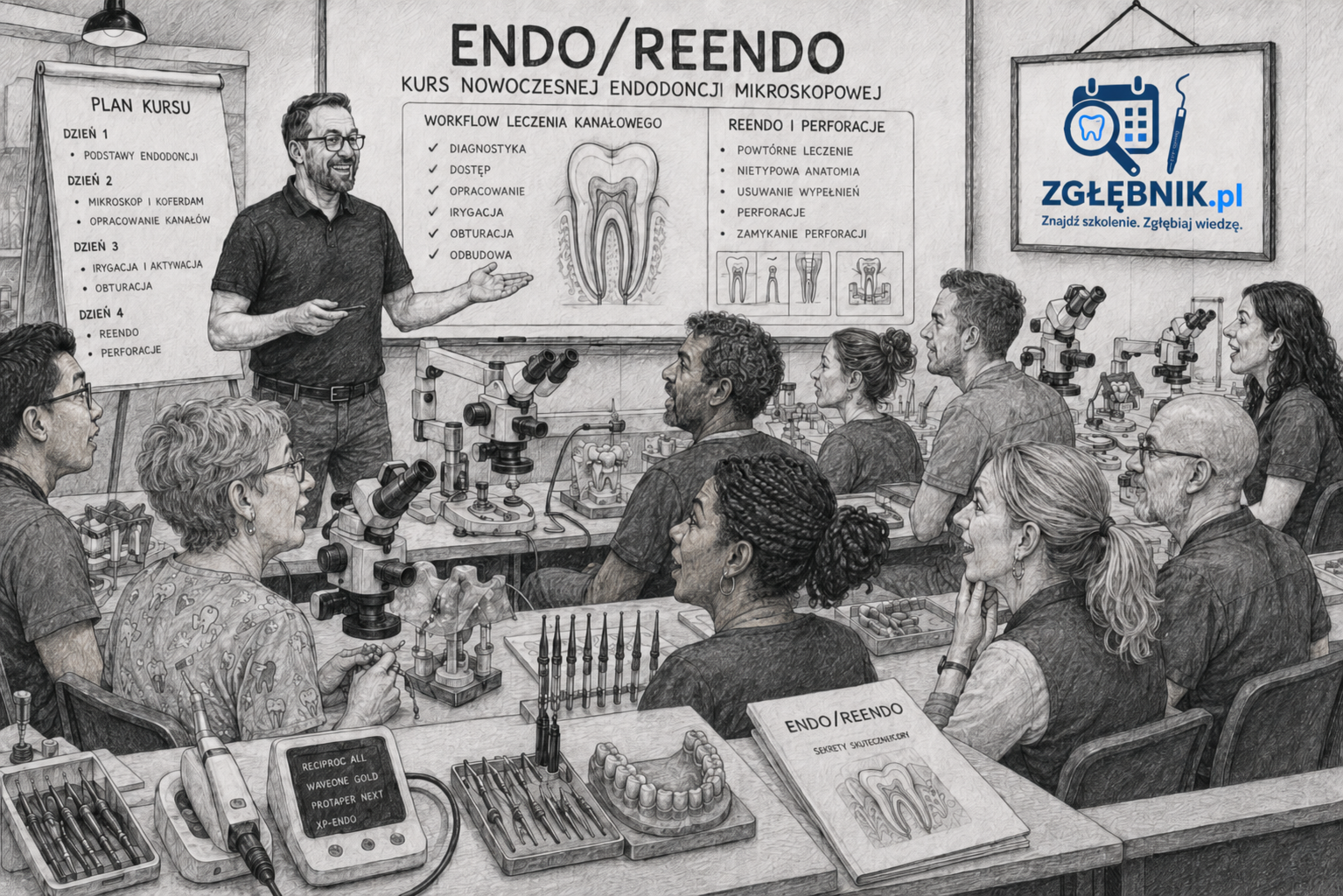 ENDO REENDO Wrocław – endodoncja mikroskopowa ENDO REENDO Wrocław – kurs endodoncji mikroskopowej z Wojciechem Wilkońskim
