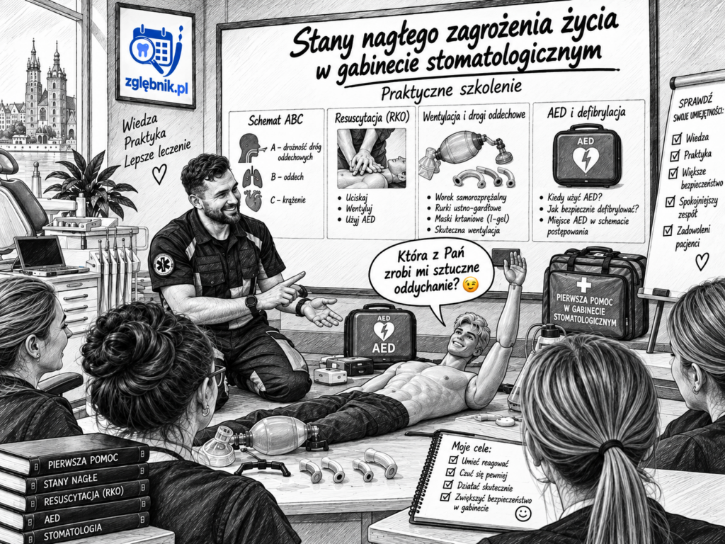 Stany nagłego zagrożenia życia w gabinecie stomatologicznym – kurs pierwszej pomocy