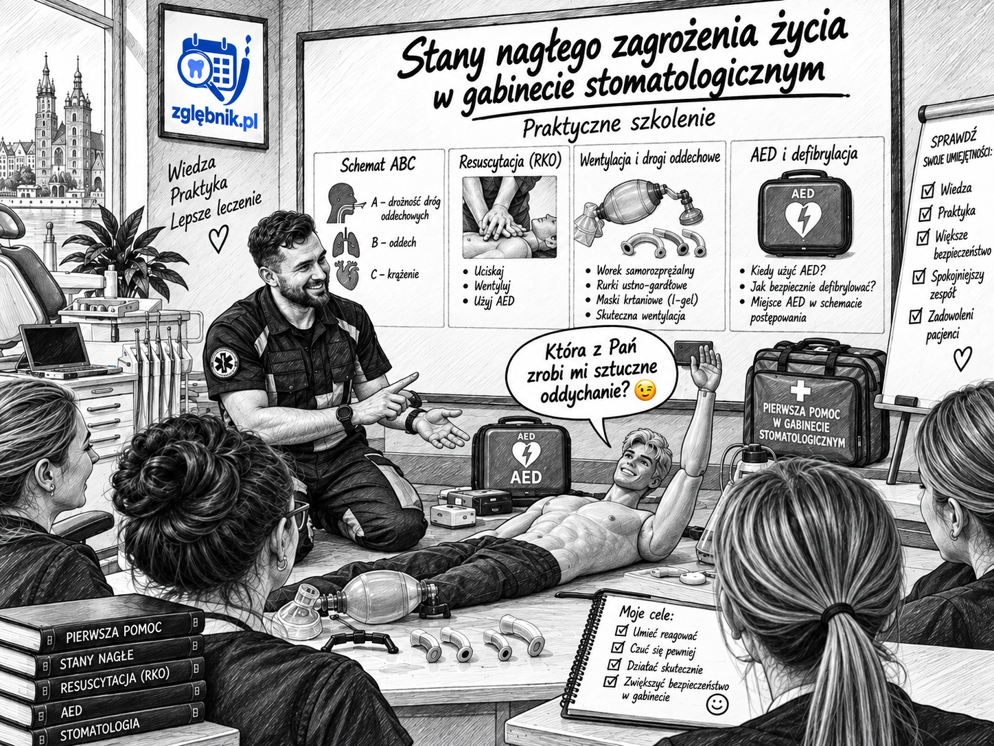 Stany nagłego zagrożenia życia w gabinecie stomatologicznym – kurs pierwszej pomocy